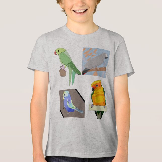 Vogel-Shirt Tri-Blend Shirt (Vorderseite)