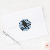 Vogel, Silhouette Runder Aufkleber (Umschlag)