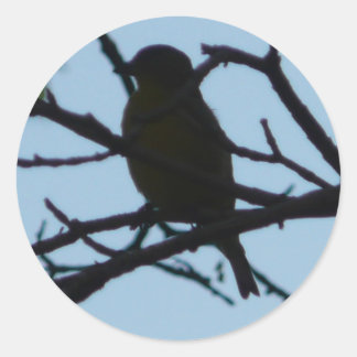 Vogel, Silhouette Runder Aufkleber