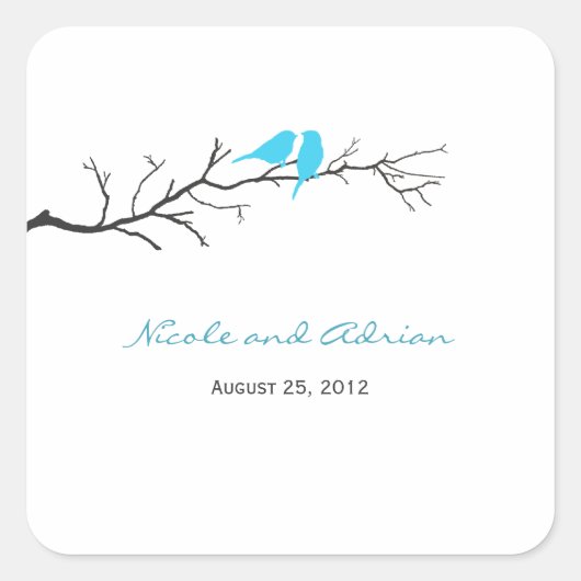 Vögel Silhouetten bevorzugen Sticker oder Umschlag (Vorderseite)