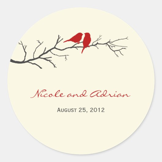 Vögel Silhouetten bevorzugen Sticker oder Umschlag (Vorderseite)