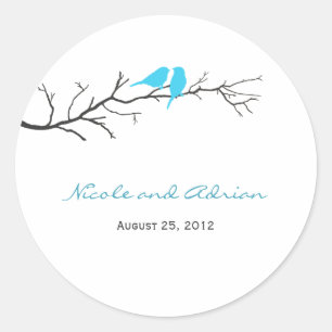 Vögel Silhouetten bevorzugen Sticker oder Umschlag