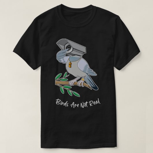 Vögel sind keine echte Verschwörung Theoretische V T-Shirt (Design vorne)