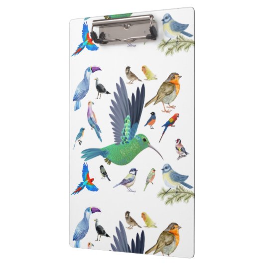 Vögel sind schöne Tiere Klemmbrett (Links)