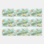 Vögel singen auf einem blühenden Baumzweig Geschenkpapier Set (Vorderseite)