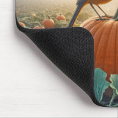 Vögel singen auf einem Orangen Kürbis Mousepad (Ecke)