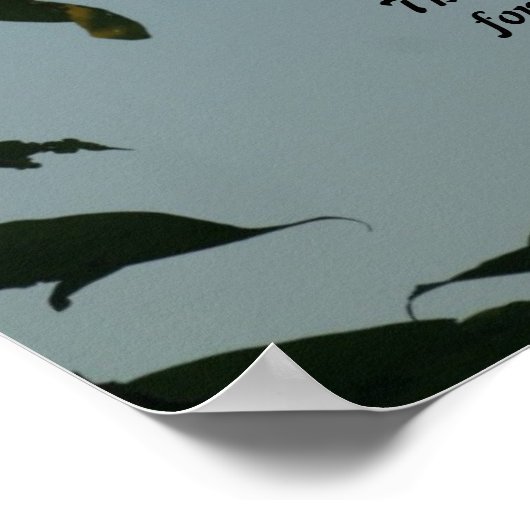 Vogel singen, danke Lord! Poster (Ecke)