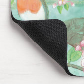 Vögel singen im Frühjahr auf einem blühenden Baumz Mousepad (Ecke)