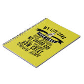 Vogel singen, wie toll du Art Mustard gelb Notizblock (Linke Seite)