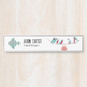 Vogel-Singplatte Türschild (Vorderseite )