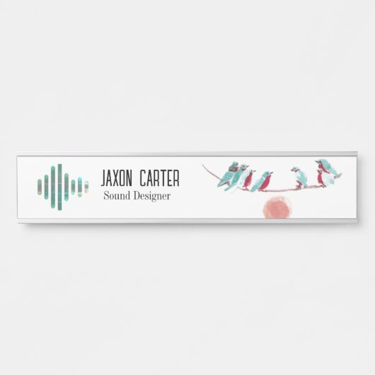 Vogel-Singplatte Türschild (Vorderseite )