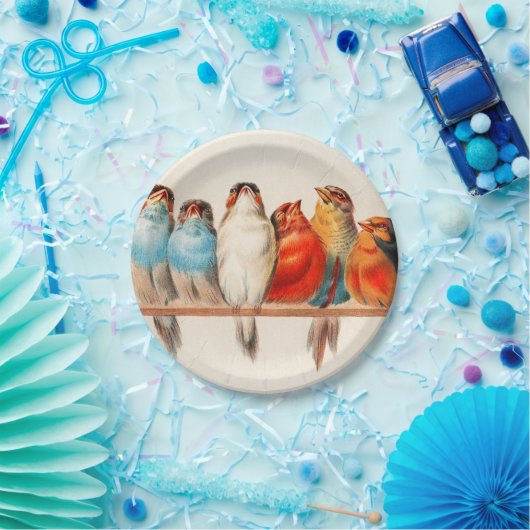Vögel Sitzen Hübsch und ruhig Pappteller (Party)