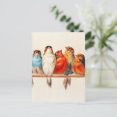 Vögel Sitzen Hübsch und ruhig Postkarte (Stehend Vorderseite)