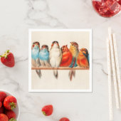Vögel Sitzen Hübsch und ruhig Serviette (Beispiel)