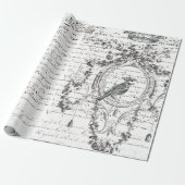 Vogel-Skript Decoupage Plakat Geschenkpapier (Ungerollt)