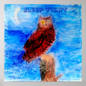Vogel "Sleep Tight" Owl Poster (Vorne)