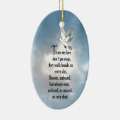 Vogel-"so geliebtes" Gedicht Keramikornament (Rechts)