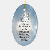 Vogel-"so geliebtes" Gedicht Keramikornament (Links)