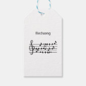 Vogel Song, Vögel auf einer Linie, anpassbar Geschenkanhänger (Vorderseite)