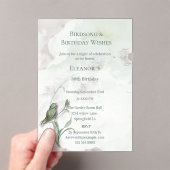 Vogel Songs und besten Wünsche Akryllische Einladu Acryleinladungen (Insitu (Handheld))