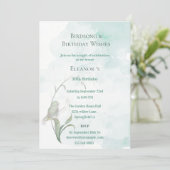 Vogel Songs und besten Wünsche Einladung (Stehend Vorderseite)