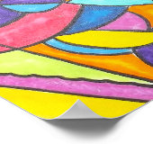 Vogel Squawking im Baum-Modern Bauhaus Poster (Ecke)