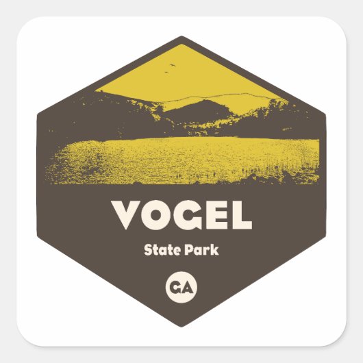 Vogel Staat Park Georgia Quadratischer Aufkleber (Vorderseite)