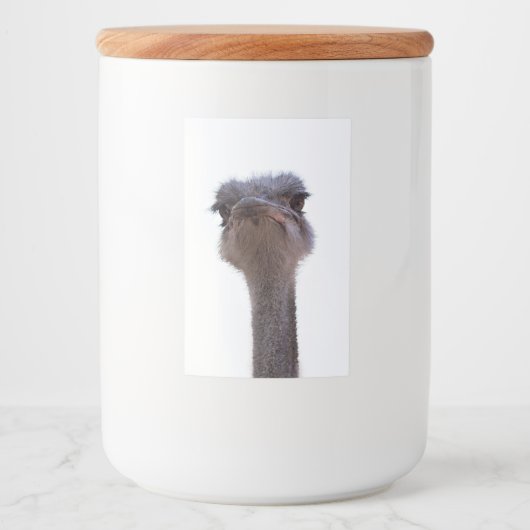 Vogel Strauß Lebensmitteletikett (Vorderseite)