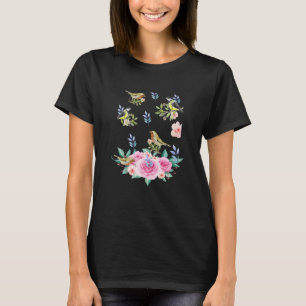 Vögel Süße Tier Vögel auf einem Zweig Party Vögel T-Shirt