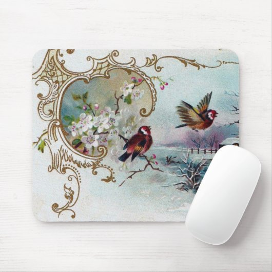 Vogel-Szene Mousepad (Mit Mouse)