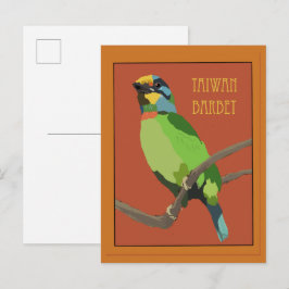 Vögel -- Taiwan-Bartvogel Postkarte