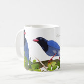 Vögel --Taiwan-Blauelster Kaffeetasse (Vorderseite Links)