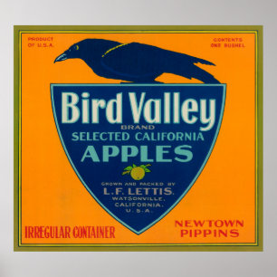 Vogel-Tal-Apple-Kiste LabelWatsonville, CA Poster