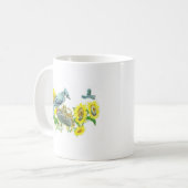 Vogel-Tasse - blaues Jay Kaffeetasse (Vorderseite Links)