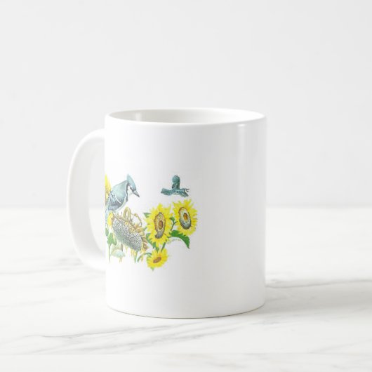Vogel-Tasse - blaues Jay Kaffeetasse (Vorderseite Links)