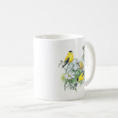 Vogel-Tasse - Goldfinch Kaffeetasse (VorderseiteRechts)