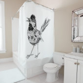 Vogel-Tätowierung Duschvorhang (Beispiel)