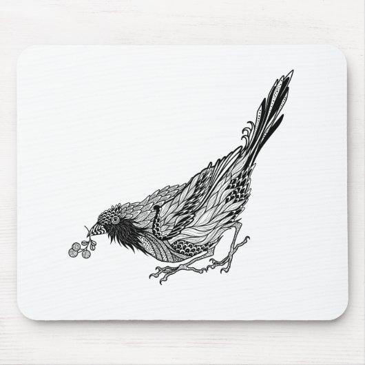 Vogel-Tätowierung Mousepad (Vorne)