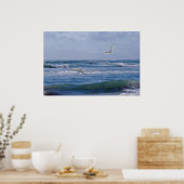 Vögel tauchen ins Meer Poster (Küche)