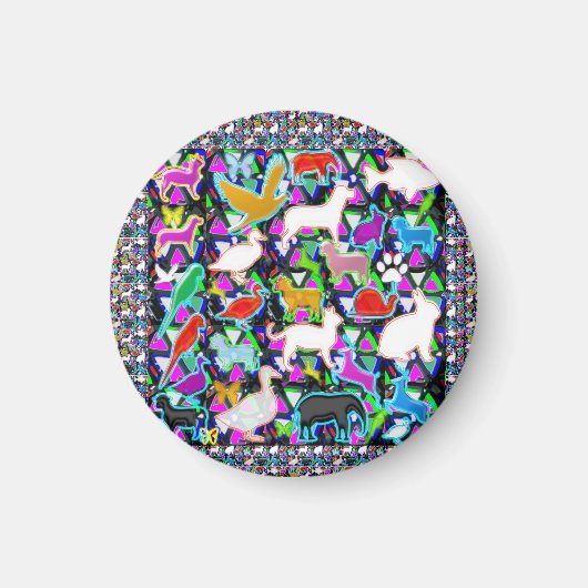 Vögel Tiere Haustiere Kinder Kinder Magnet (Vorne)