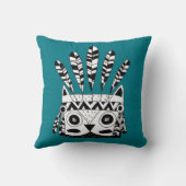 Vögel Tiere Schwarz-weiße Stammpilze Kissen (Rückseite)