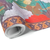 Vögel, Tiere und blühende Pflanze(rechts)Jakuchu Geschenkpapier (Rolleneckpunkt)