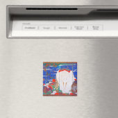 Vögel, Tiere und blühende Pflanze(rechts)Jakuchu Magnet (In Situ (Geschirrspüler))