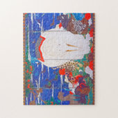 Vögel, Tiere und blühende Pflanze(rechts)Jakuchu Puzzle (Vertikal)