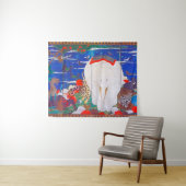 Vögel, Tiere und blühende Pflanze(rechts)Jakuchu Wandteppich (Beispiel (Horizontal))