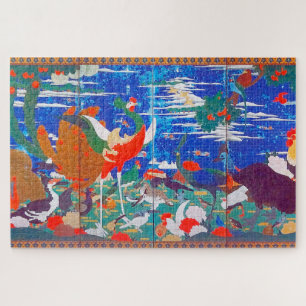 Vögel, Tiere und blühende Pflanze (Verlassen) Jaku Puzzle
