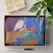 Vögel, Tiere und blühende Pflanze (Verlassen) Jaku Seidenpapier (Geschenk)