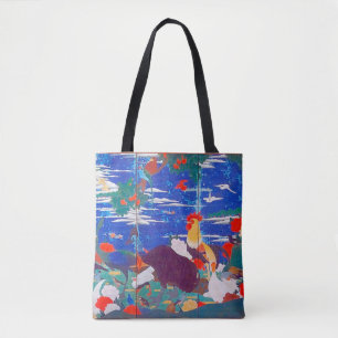 Vögel, Tiere und blühende Pflanze (Verlassen) Jaku Tasche