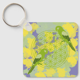 Vögel, Tiertotem,Zen,Chakra,Blume des Lebens,Blume Schlüsselanhänger