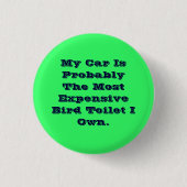 Vogel-Toiletten-Knopf Button (Vorderseite)